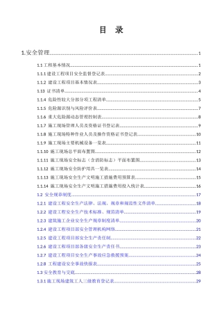 浙江省建设工程施工现场安全管理台账实例