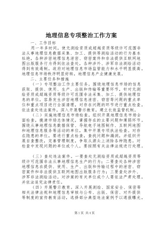 地理信息专项整治工作实施方案