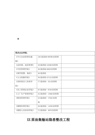 某原油集输站隐患整改工程动设备安装方案