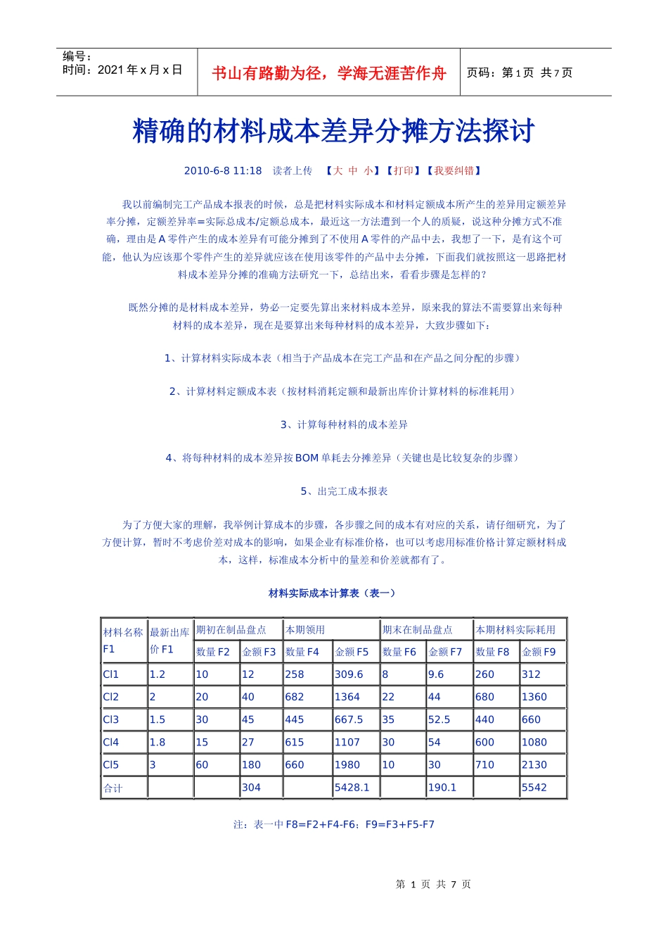 材料成本差异分摊方法探讨_第1页