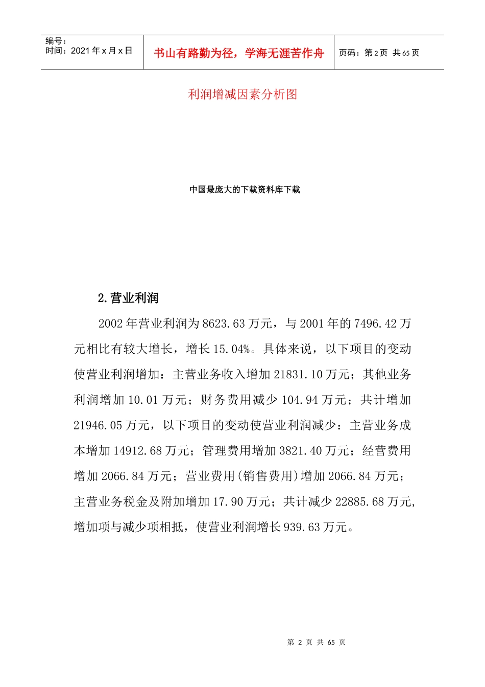 来自www.cnshu.cn资料下载-【财务管理制度及作业流程图—财务分析报告实例】_第2页