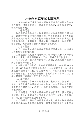 人保局示范单位创建实施方案