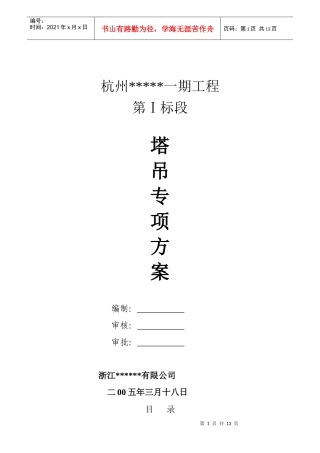 杭州某工程塔吊专项案