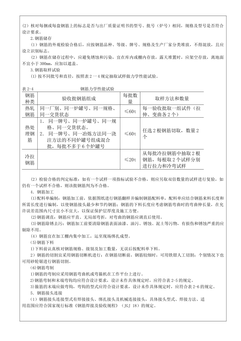 钢筋砼道路钢筋加工、安装施工技术交底_第2页