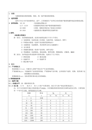 扬声器系统检验要求