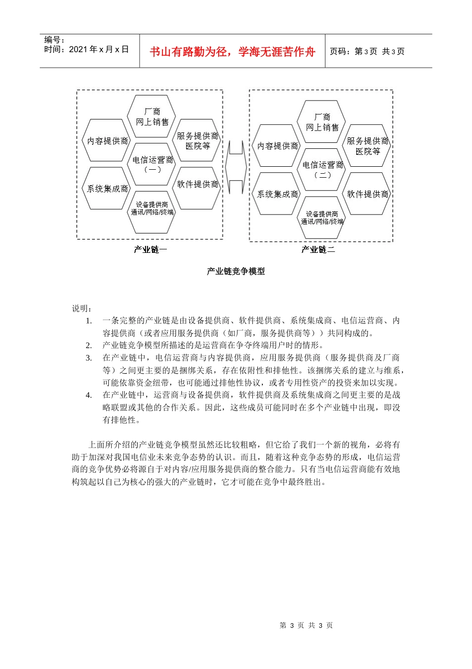 构筑电信运营商的竞争优势——产业链竞争模型_第3页