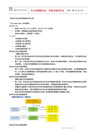 机动车安全技术检验项目和方法111