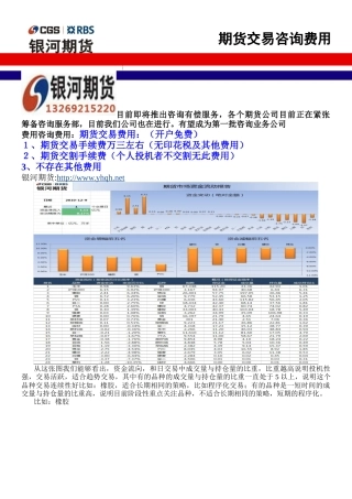 期货公司咨询业务、期货行情咨询