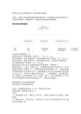 某企业财务管理标准制度