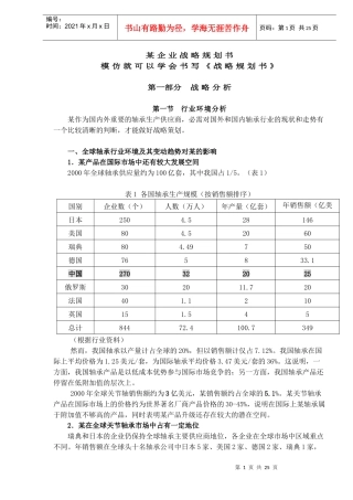 某企业战略规划书（DOC 24）模仿就可以学会书写战略规划书