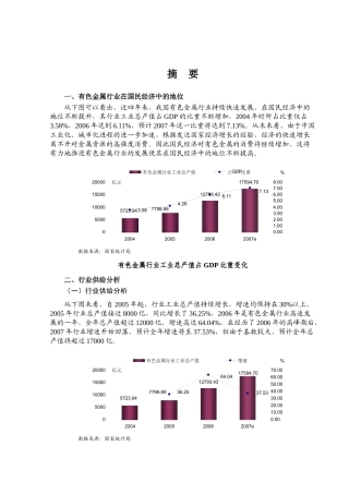 有色金属行业分析报告书