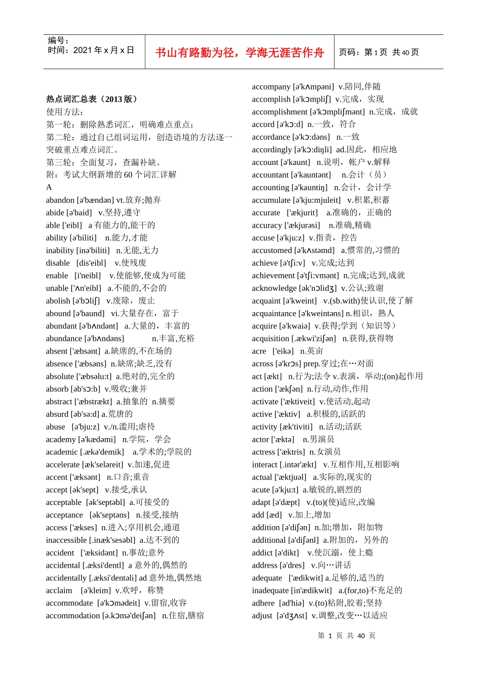 最新MBA热点词汇(XXXX版)_第1页