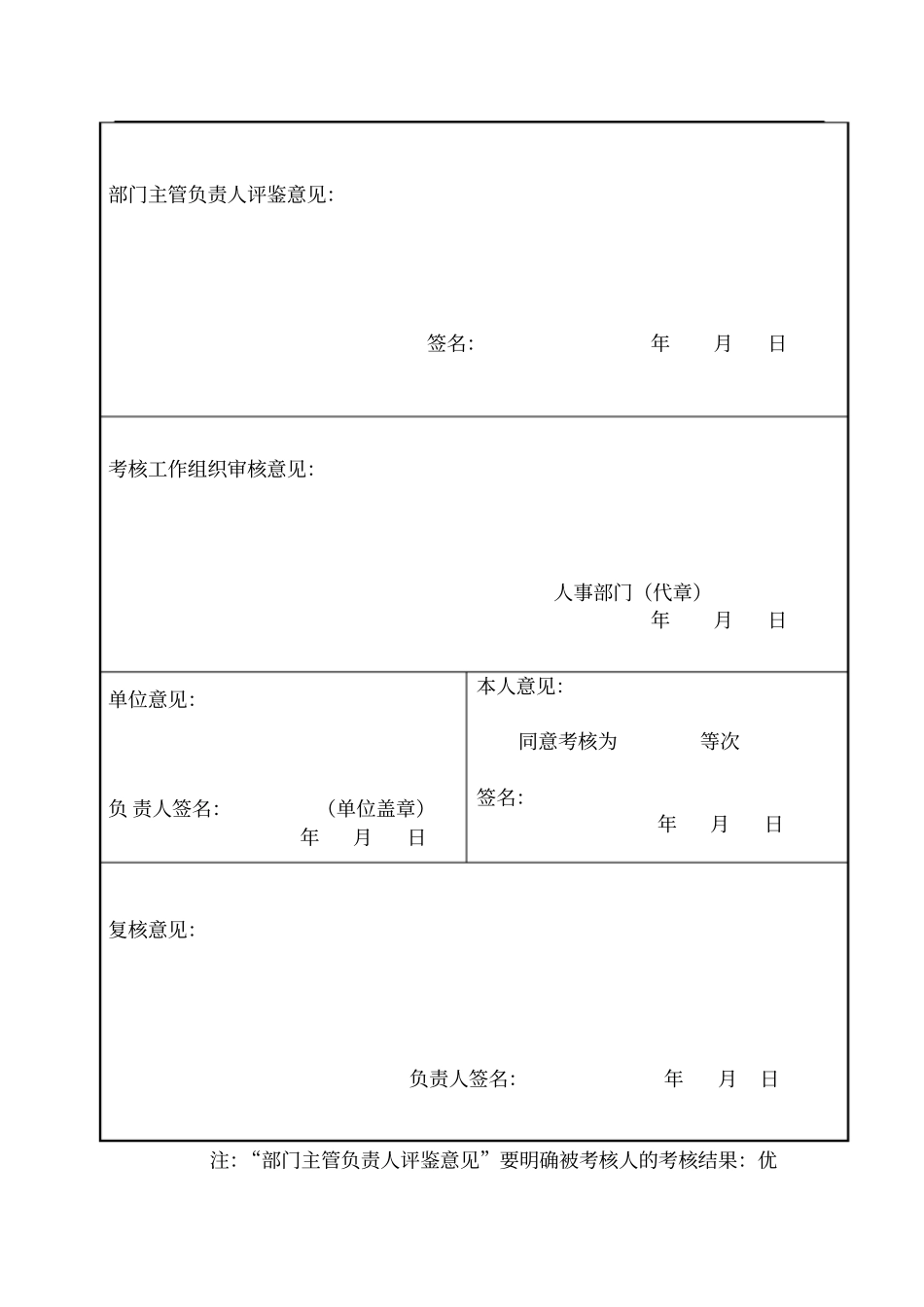 事业单位工作人员年度考核登记表(教师专用)_第2页