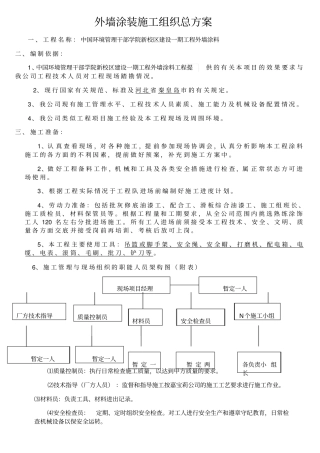 外墙真石漆涂装施工方案