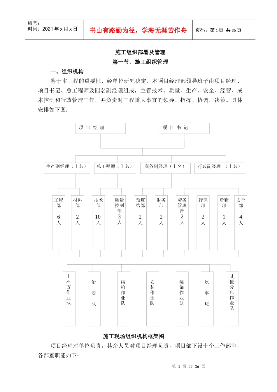 施工组织部署及管理概述_第1页