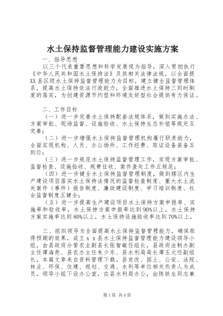 水土保持监督管理能力建设方案