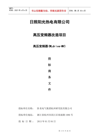 日照凌云海热电厂标书(MV)