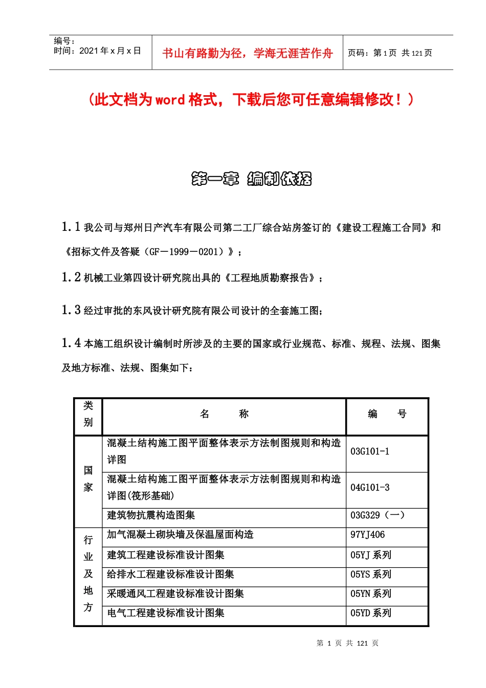 日产施工组织设计终稿完整版_第1页