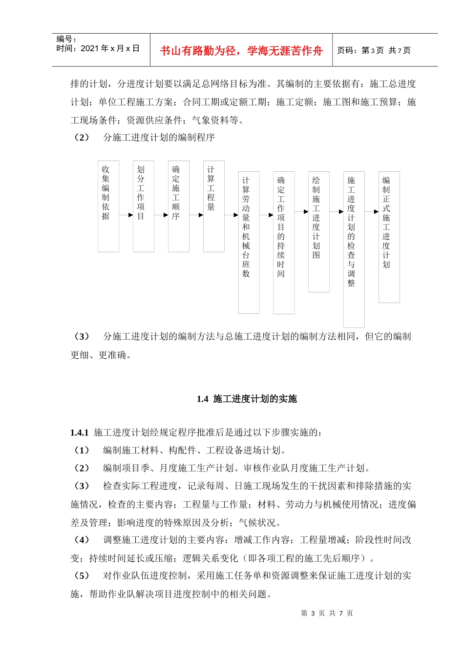 施工项目进度管理模板_第3页