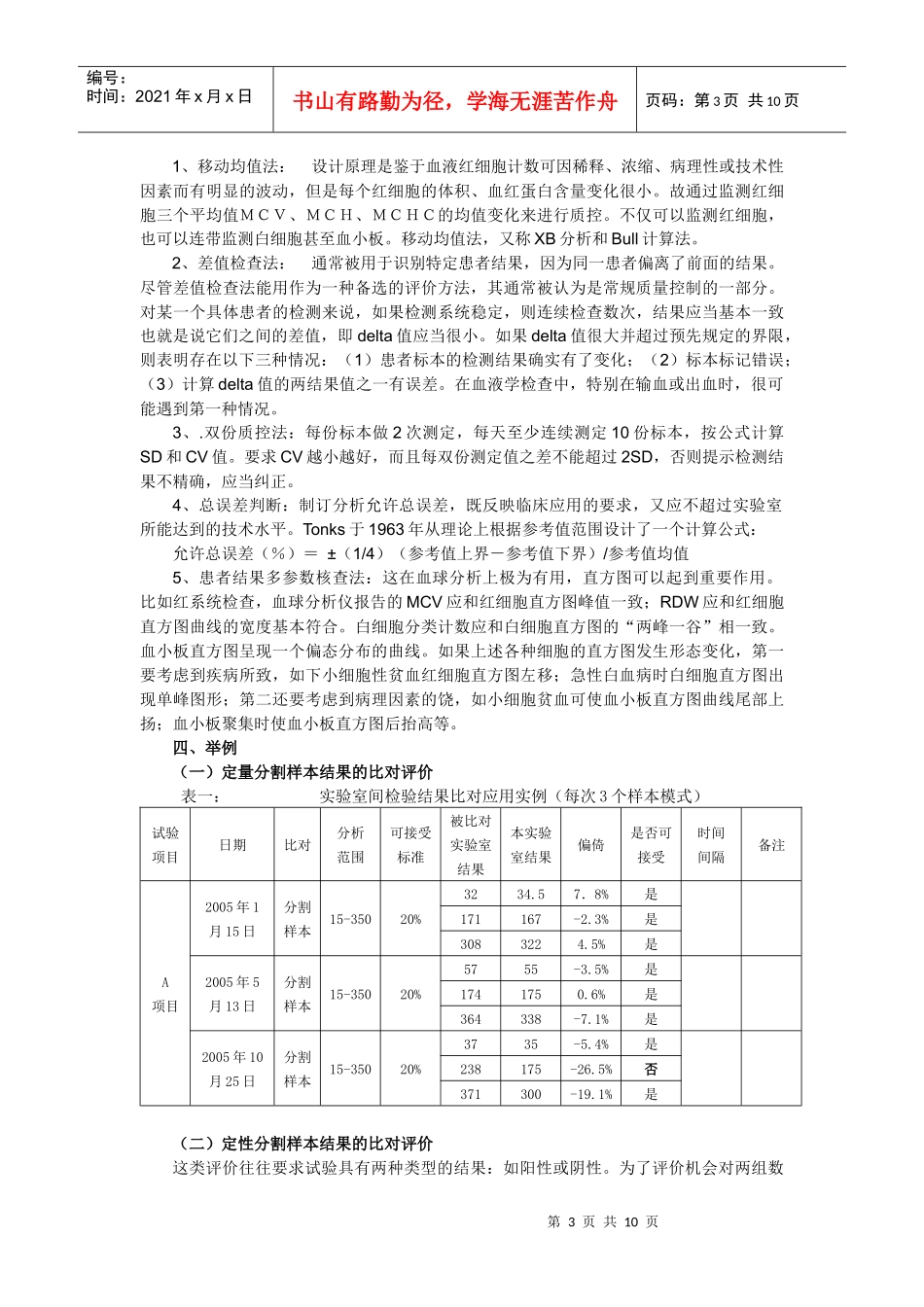 无室间质量评价计划检验项目实验室间比对概述_第3页