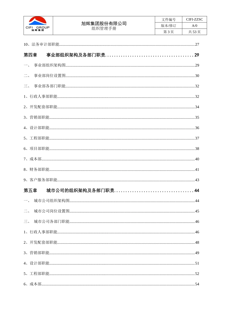 旭辉集团_房地产公司组织管理手册_55页_第3页