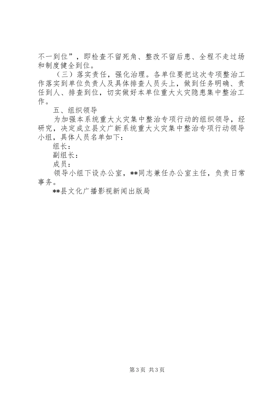 重大火灾隐患集中整治专项行动实施方案_第3页