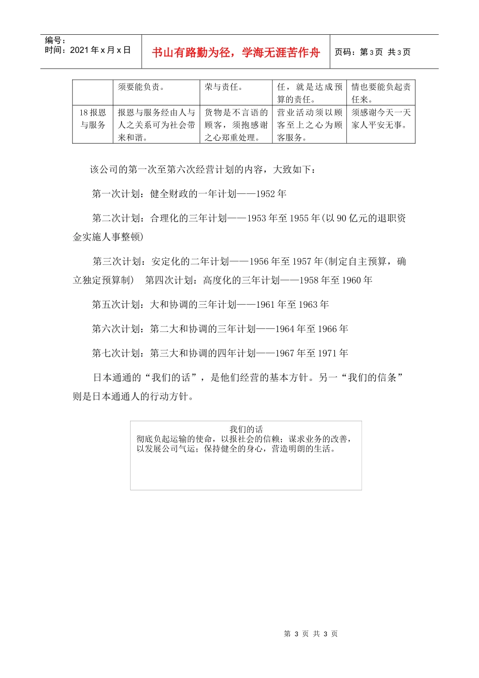 日本某公司基本经营方针_第3页