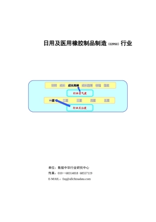 日用及医用橡胶制品制造行业研究报告
