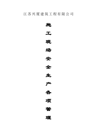 施工现场安全生产各项管理制度(DOC64页)