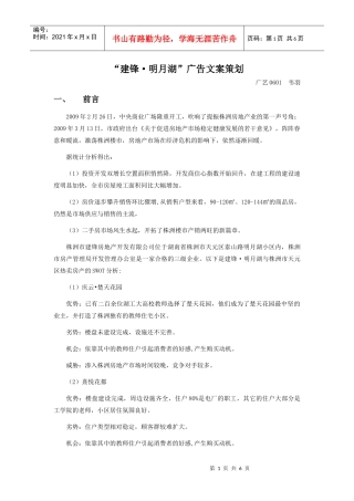 明月湖广告企划文案