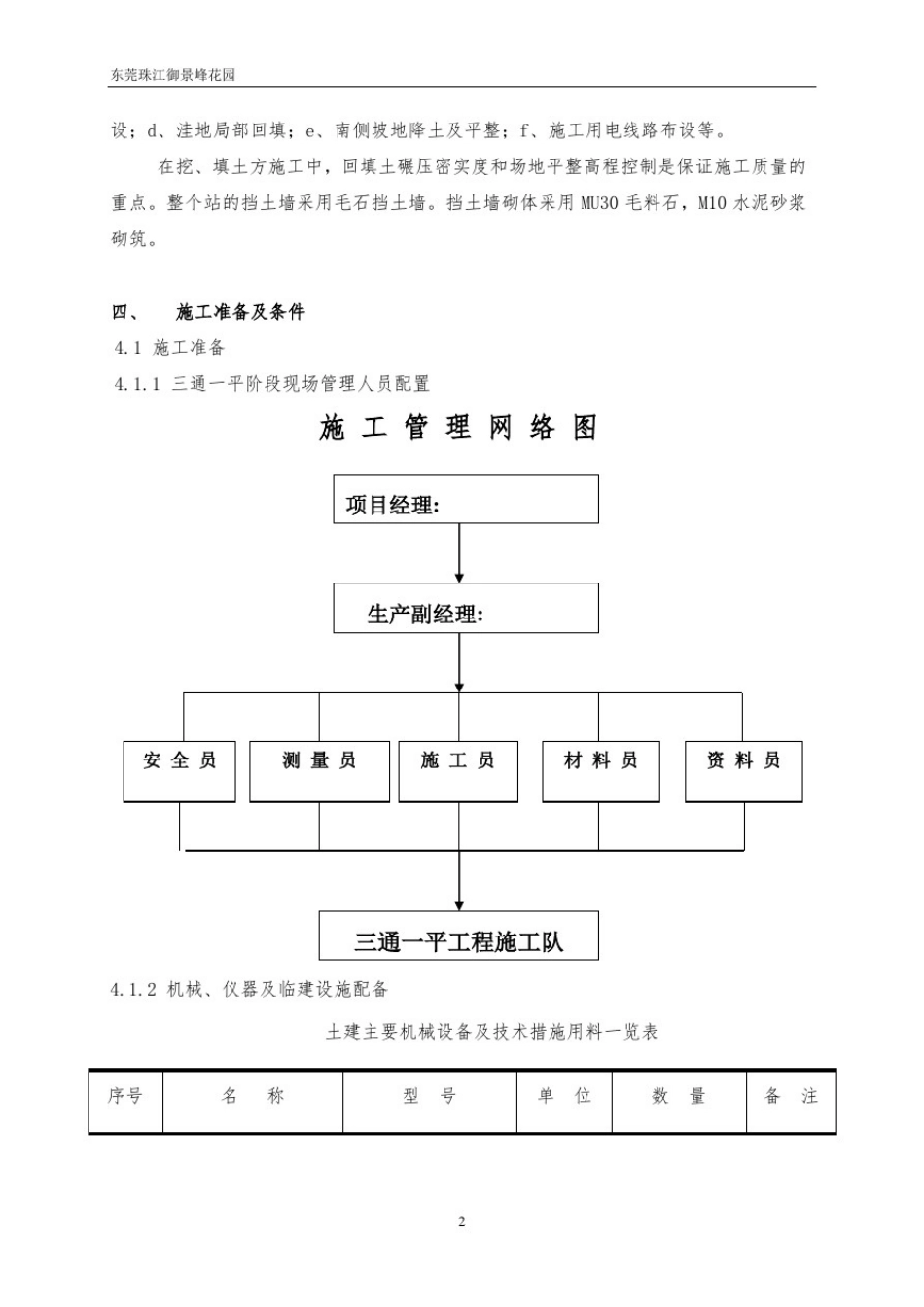 三通一平专项工程施工组织设计方案_第2页