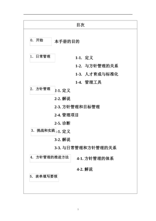 日产方针管理与日常管理