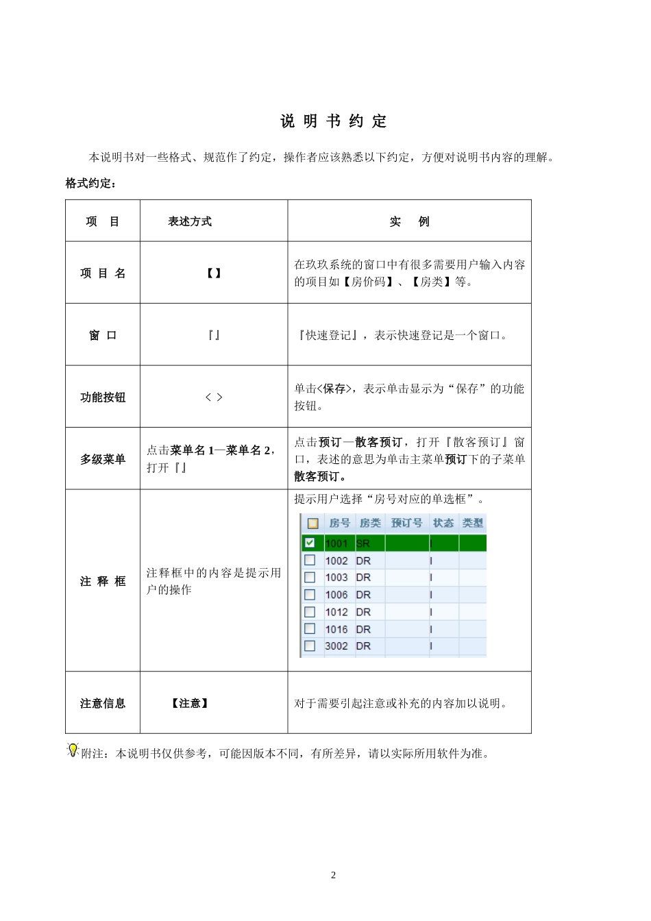 旅馆新管理系统用户操作说明手册_第2页