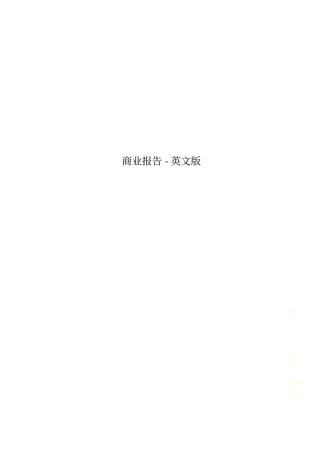 商业报告-英文版