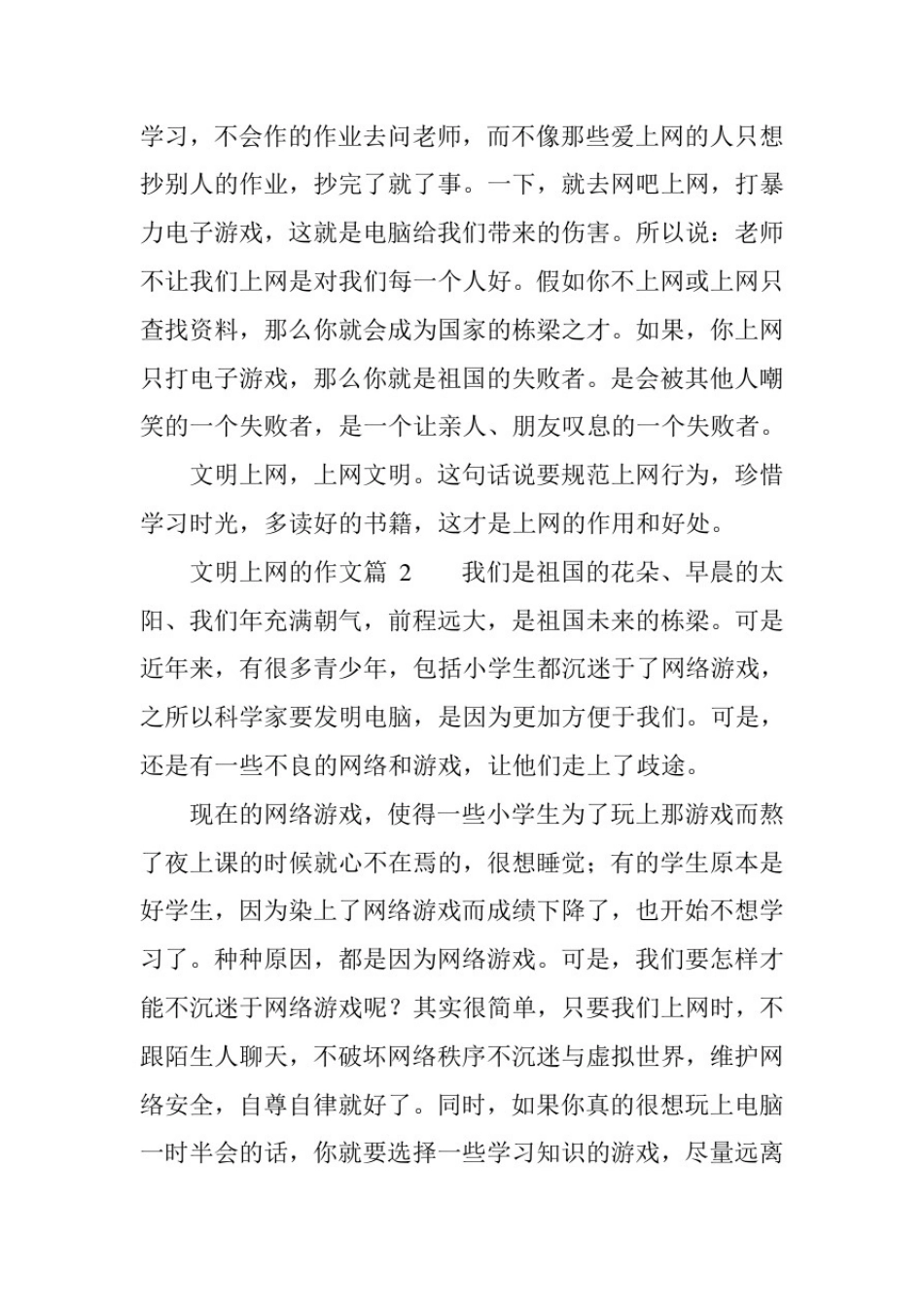 文明上网的作文8篇_第2页