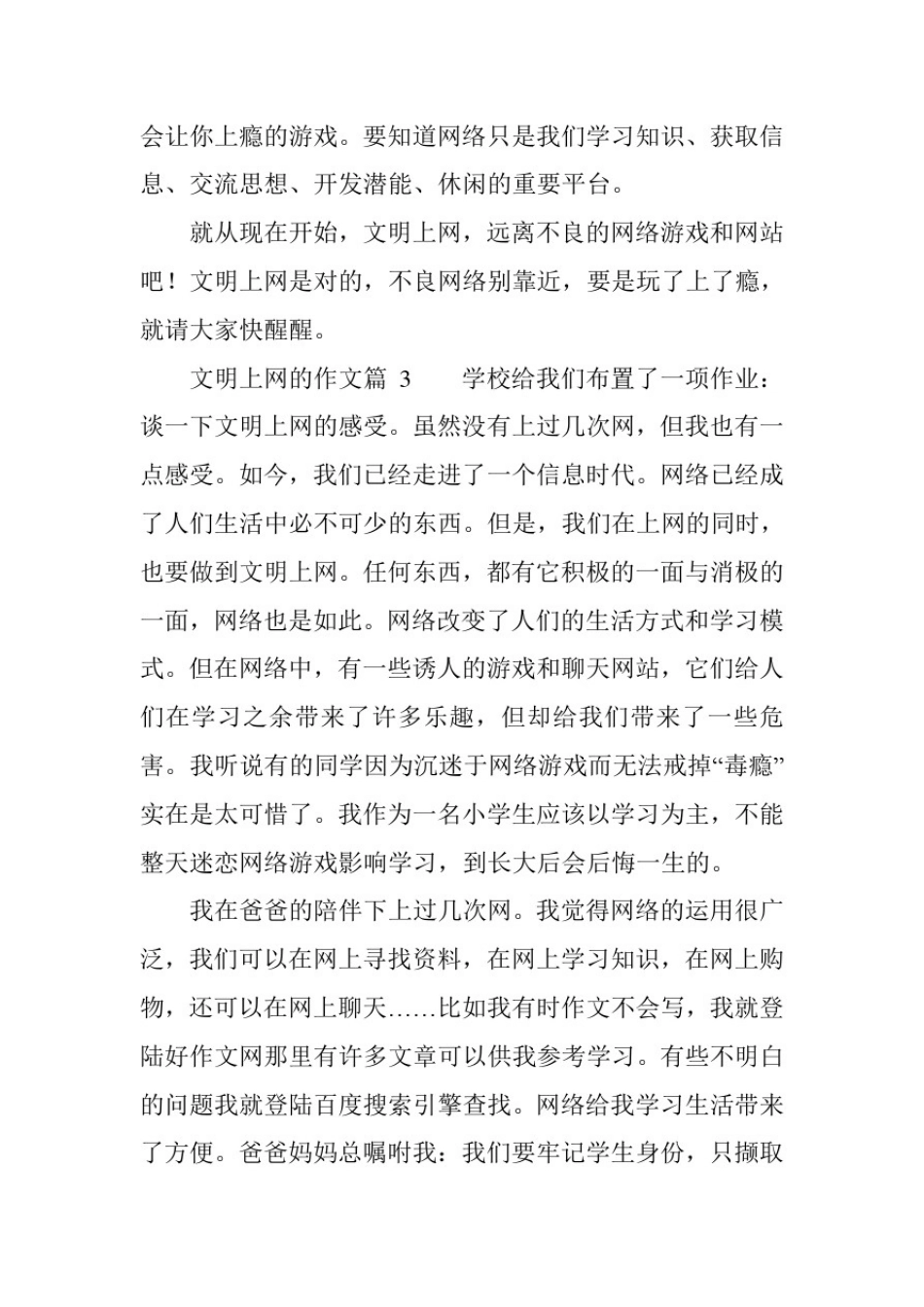 文明上网的作文8篇_第3页