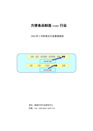 方便食品行业报告
