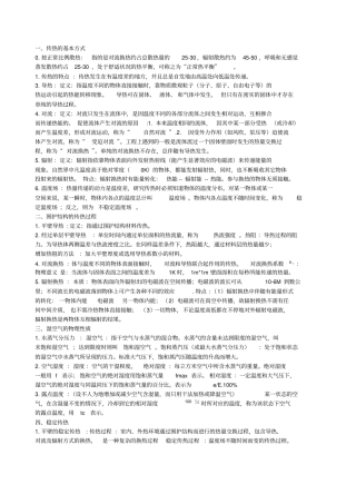 (完整版)建筑物理考试复习资料(自己整理)