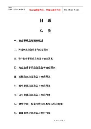 某公司安全生产应急救援预案(DOC 68页)