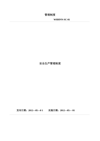 某公司安全管理制度汇编(DOC 31页)