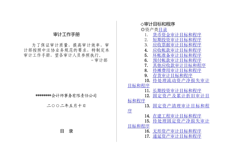 某公司审计工作手册_第1页