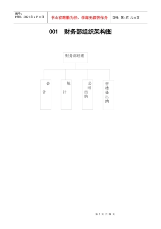 某公司财务部岗位职责及工作流程概述