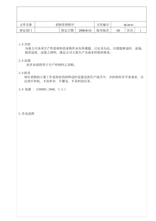 某元件厂采购管理程序(doc6)(1)