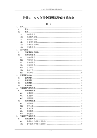 某公司全面预算管理实施细则[1](DOC41页)