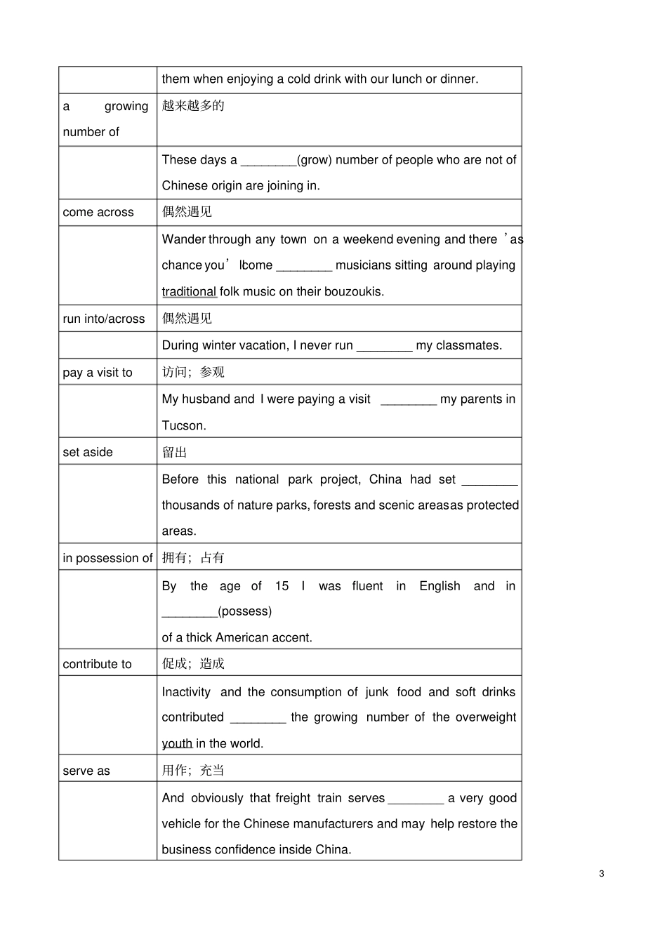 (完整版)高考英语常用固定搭配_第3页