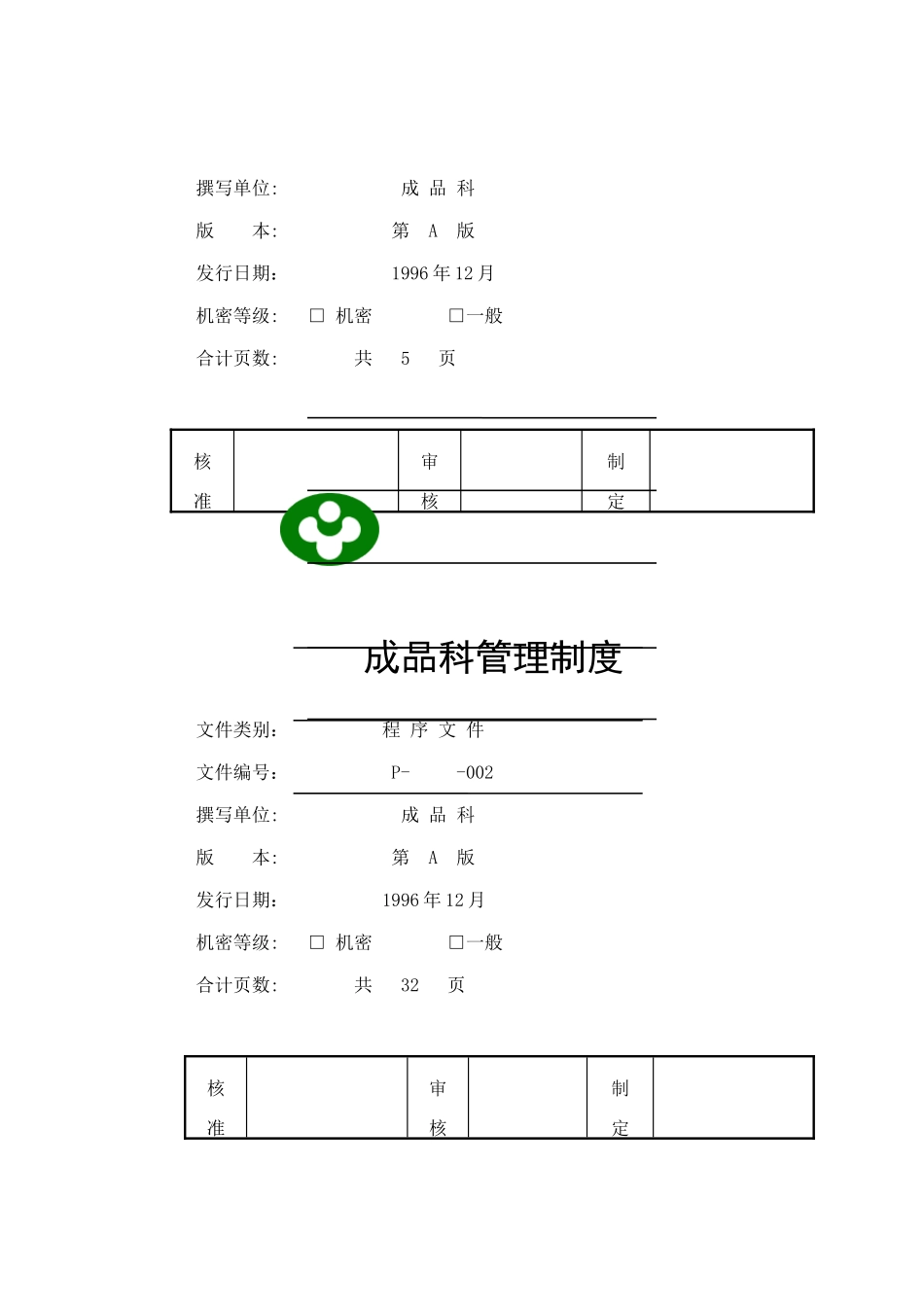 某公司成品科管理制度的规定(doc 50页)_第2页