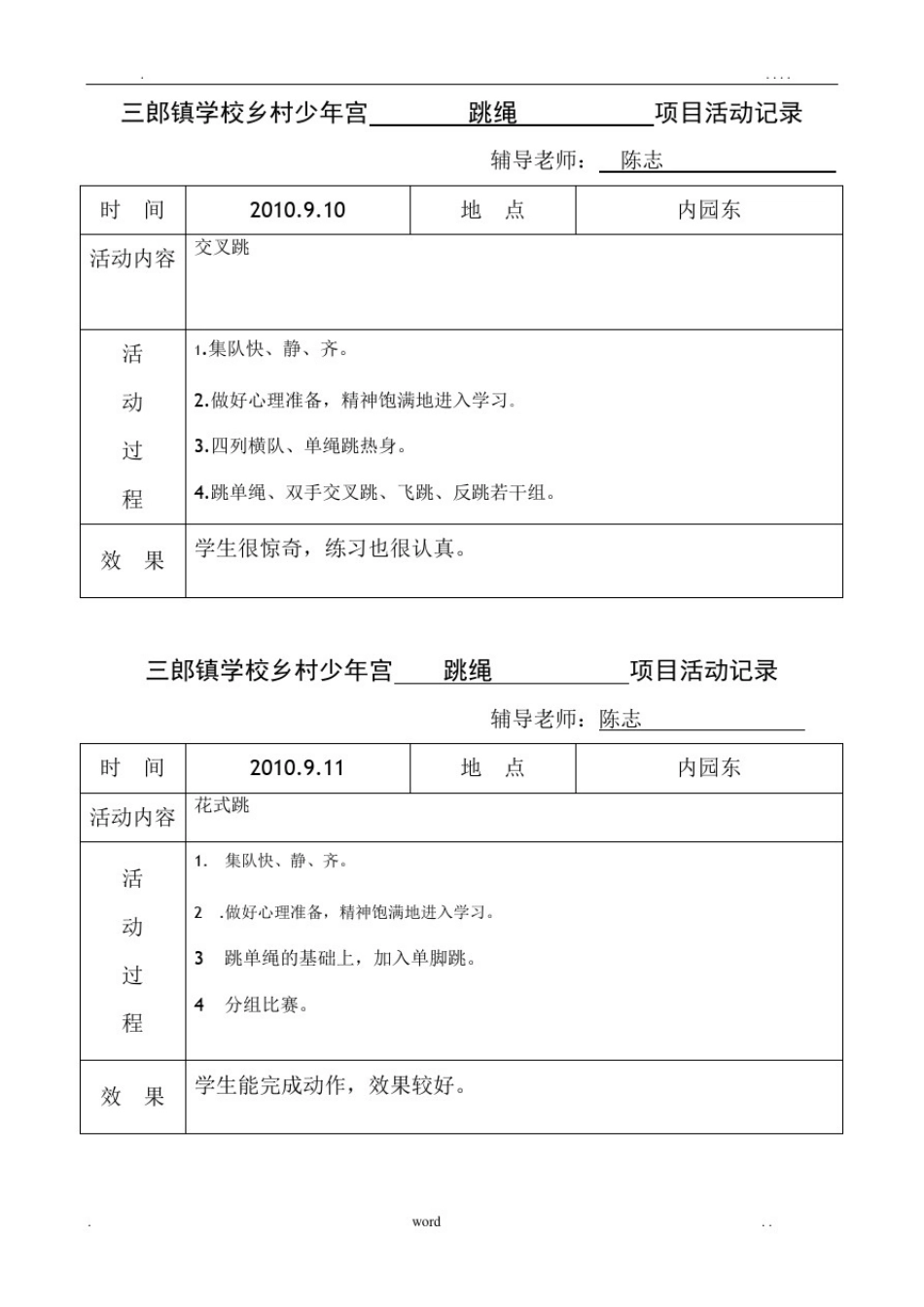 少年宫跳绳项目活动记录_第3页