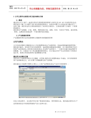 某公司作业流程分析及基本解决方案