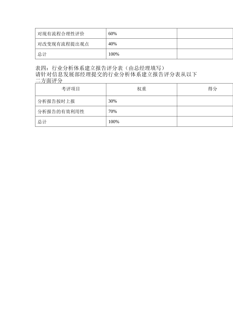 某体育用品公司信息发展部经理岗位KPI组成表_第3页