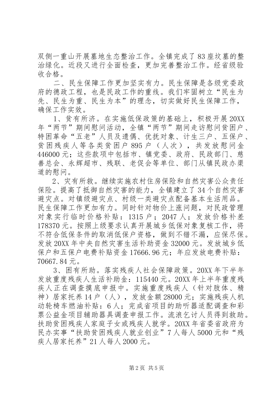 乡镇民政工作总结_第2页